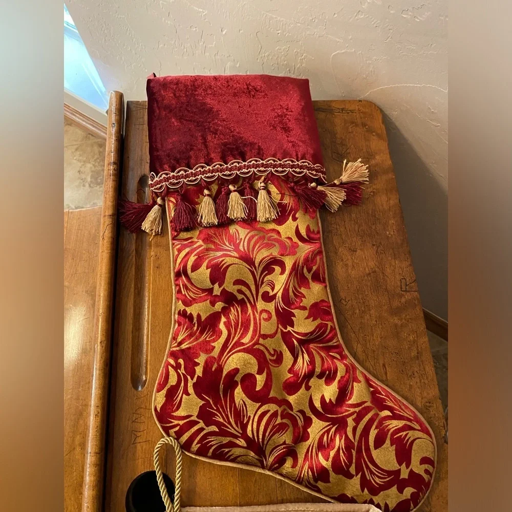 Lot Of 2 Christmas Stockings with tassels
